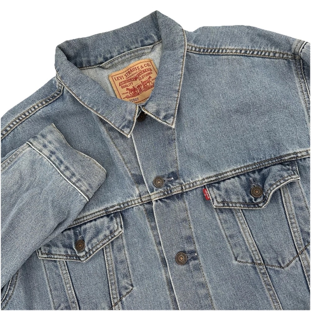 Vintage‎ Levi's Denim Trucker Jacket Blue Men's XL 70507-0389 Y2K